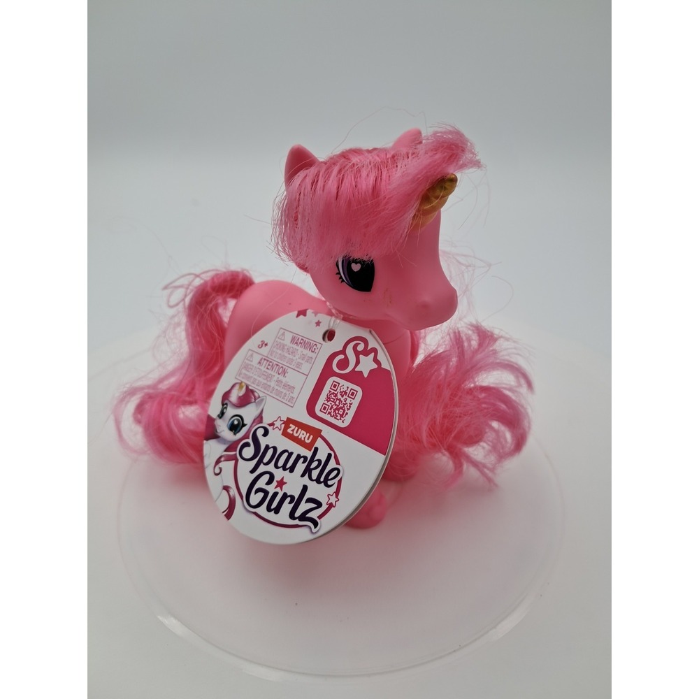Set Of Sparkle Gurlz. One Purple Unicorn And One Pink Unicorn 4 Inches Tall - Picture 8 of 10